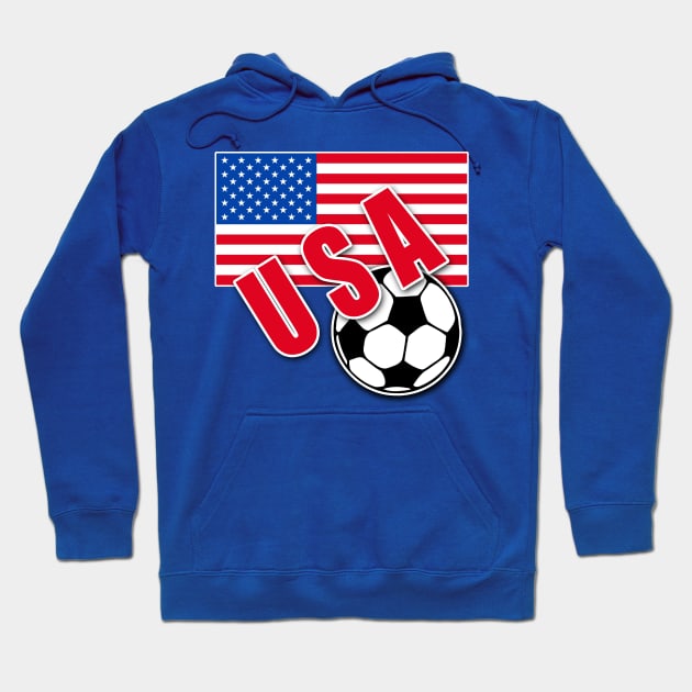 USA Soccer Ball and Flag Hoodie by Scarebaby
